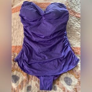 Jantzen purple bandeau swimsuit. Size 12. Used but good condition.